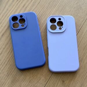 Set of 2 Purple Phone Cases for iPhone 16 Pro